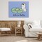 Stupell Industries Cat on Dog Bed Canvas Wall Art Design by LIR